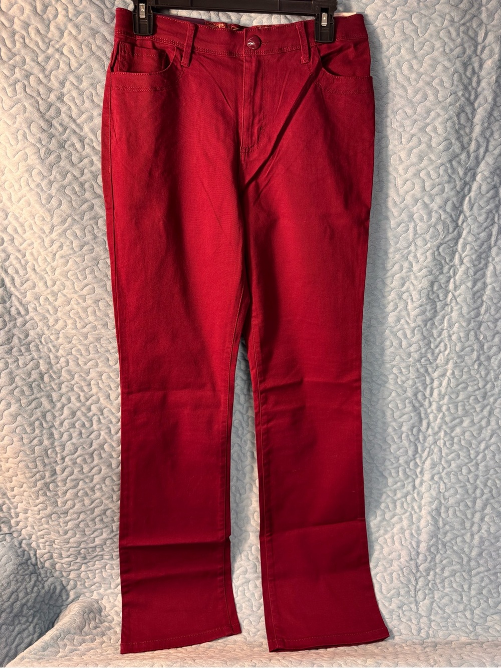 Perfect fit boot cut cranberry wine jeans size 6